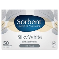 Sorbent Silky White Tissues 50pk 