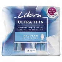 Libra UltraThins Pads Regular with wings 14 
