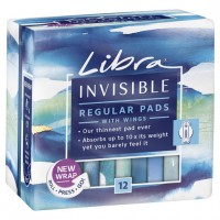 Libra Invisible Pads Regular with wings 12 
