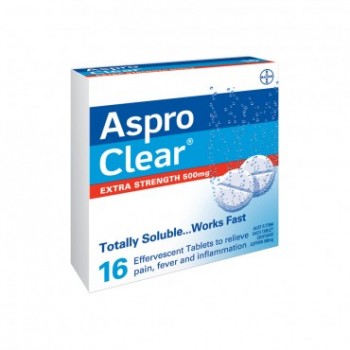 Bayer Aspro Clear Soluble 16 Tab