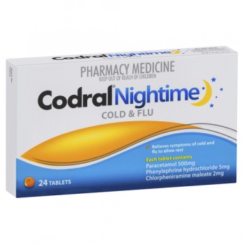 Codral Nightime Cold & Flu 24 Tab