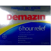 Demazin 6 Hour Relief 12 Tab