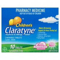 Claratyne Children's Chewable Tablets Bubble Gum 10 Tab