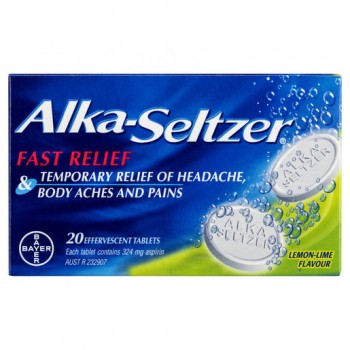 Alka-Seltzer Aspirin Effervescent Tablets 20 Tab