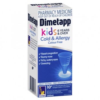 Dimetapp Kids 6+ Years Cold & Allergy 200ml 