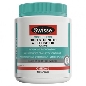 Swisse Odourless High Strength Wild Fish Oil 1500mg  400 Cap
