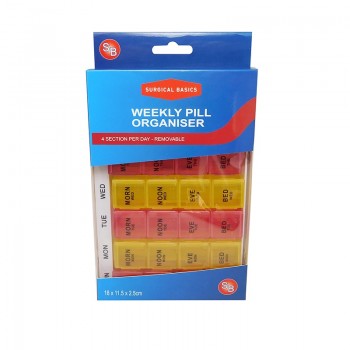 Surgical Basics Weekly Pill Organiser 4 Section  