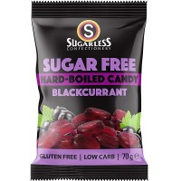 Sugarless Confectionery Aura Sugar Free Hard-Boiled Candy Blackcurrant 70g 