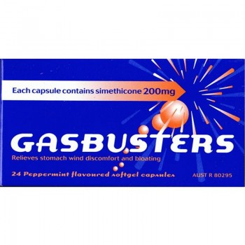 Gas Busters Simethicone 200mg 24 Cap