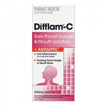 Difflam  Difflam-C Sore Throat Gargle & Mouth Solution + Antiseptic 200ml 