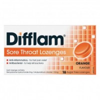 Difflam Sore Throat Lozenges Orange 16 Lozenges