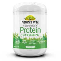 Nature's Way Instant Natural Vanilla Protein with Super Greens 300g 