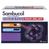 Sambucol Cold & Flu + Pain Relief Capsules 24 Cap