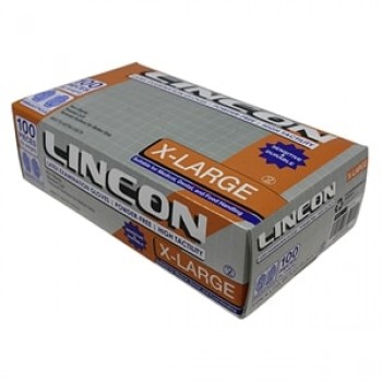 Lincon Latex Examination Gloves X-Large 100 