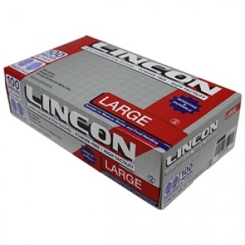 Lincon Latex Examination Gloves Large 100 