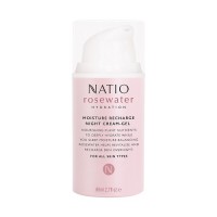 Natio Rosewater Moisture Recharge Night Cream-Gel 80ml 