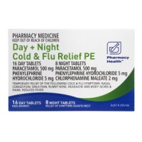 Pharmacy Health Day + Night Cold & Flu Relief PE 24 Tab