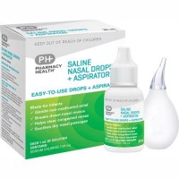 Pharmacy Health Infant Saline Nasal Drops + Aspirator 30ml 
