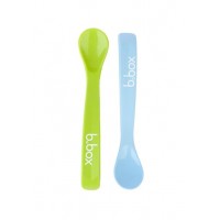 B Box Flexible Silicone Spoon blue + green   