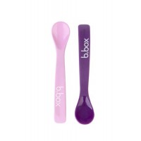 B Box Flexible Silicone Spoon pink + purple   