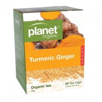 Planet Organic Turmeric & Ginger Herbal 25 Bags 30g 