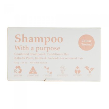 Shampoo With A Purpose Shampoo & Conditioner Bar Colour Treated Hair 135g 
