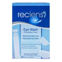 Reclens Eye Wash with Eye Baths 10 x 15ml and 10 Cups 