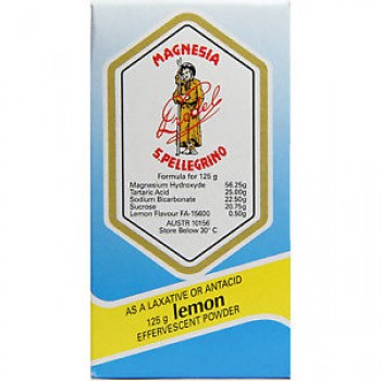 Magnesia S Pellegrino Laxative and Antacid Lemon 125g 