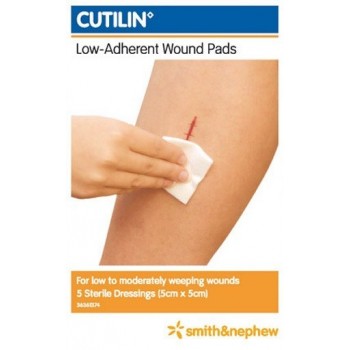 Cutilin Low-Adherent Wound Pads 10x10cm 5pk 