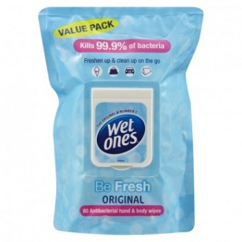Wet Ones Be Fresh Original Wipes 80 
