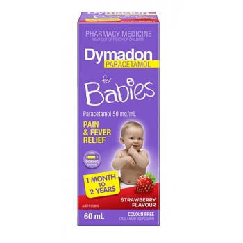 Dymadon For Babies 1 Month - 2 Years Strawberry 60ml 