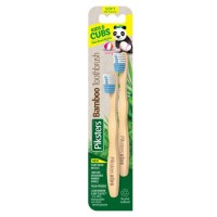 Piksters Eco Bamboo Kids Toothbrush Twin Soft 2pce 