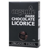 Organic Times Organic Dark Chocolate Licorice 150g 