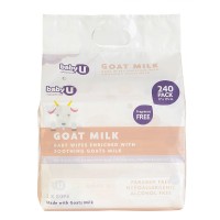 Baby U Goat Milk Baby Wipes 240Pk 