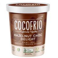 Cocofrio Organic Icecream Hazelnut Choc Delight 500ml 