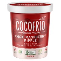 Cocofrio Organic Icecream Choc Raspberry Ripple 500ml 