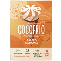 Cocofrio Icecream Cones Salted Caramel 4pack  