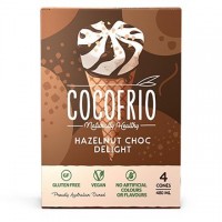 Cocofrio Icecream Cones Hazelnut Choc Delight 4pack  