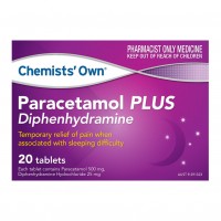 Chemists' Own Paracetamol PLUS Diphenhydramine 20 Tab