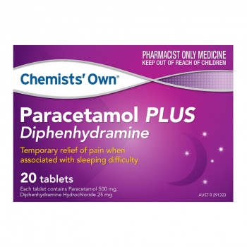 Chemist's Own Paracetamol PLUS Diphenhydramine 20 Tab