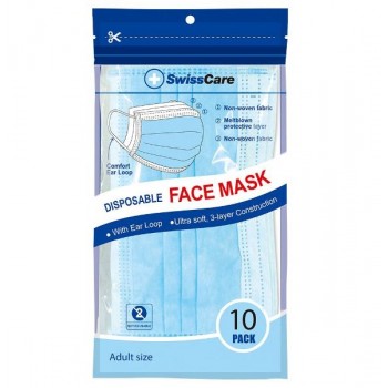 SwissCare Disposable Face Mask 3ply 10Pk 