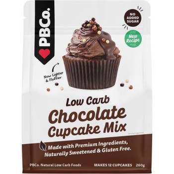 PBCo Simply Low Carb Chocolate Cupcake Mix 220g 