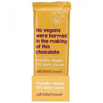 The Humble Vegan 70% Dark Cocoa With Salted Caramel 80g 