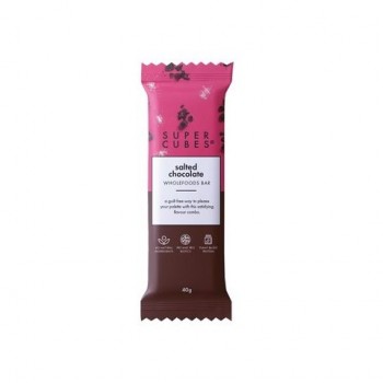 Super Cubes Salted Chocolate Wholefoods Bar 40g 
