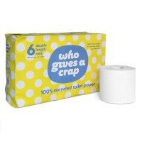 Who Gives A Crap 6 Pack 100% Recycled Toilet Paper 3Ply 380 Sheets  