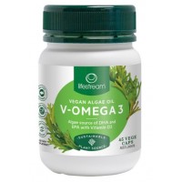 Lifestream Vegan Algae Oil V-Omega 3 DHA, EPA and Vit D3 45 Cap
