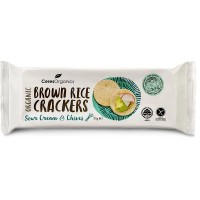 Ceres Organics Brown Rice Crackers Sour Cream & Chives 115g 
