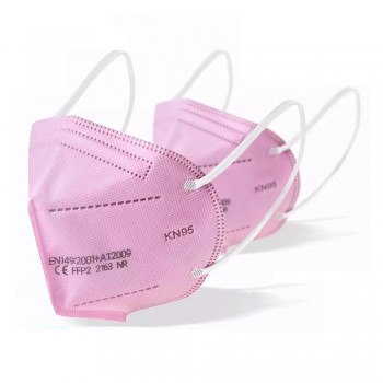 Protective Face Mask KN95 Respirator Classic shape hot pink 10 Pk 