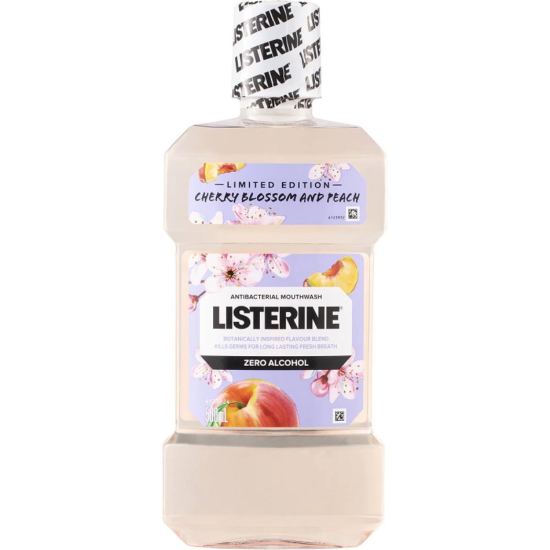 Listerine Mouthwash Cherry Blossom & Peach Limited 500ml 