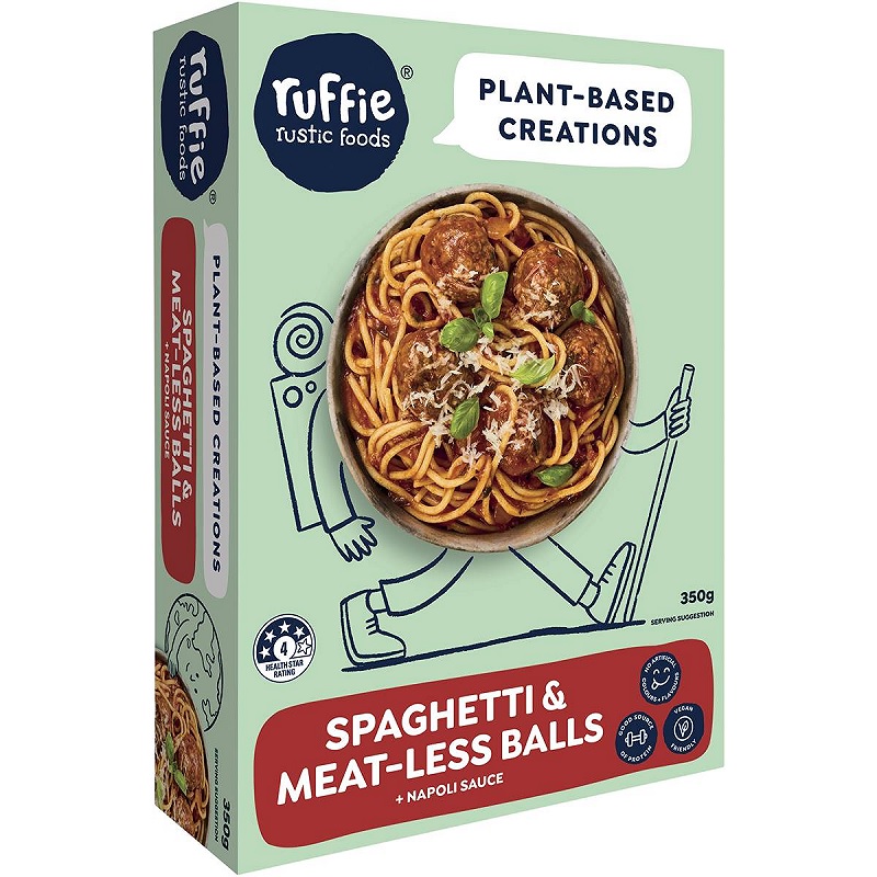 Ruffie Rustic Foods Spaghetti & Meat-Free Balls in Napoli 350g 